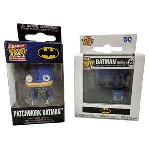 Funko Pop Patchwork Batman and mini set of 2 pocket keychain figurine
